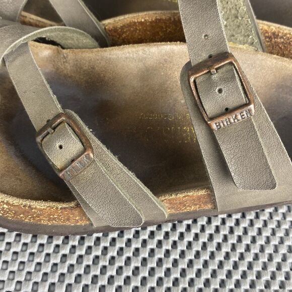 Birkenstock Mayari Adult Sandals 39 L8 M6 Brown Thong Buckle Made In Germany - Picture 11 of 14